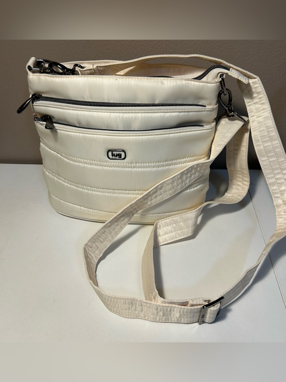 Lug Corral Crossbody Cream Off White Purse Handbag Bag NWOT
